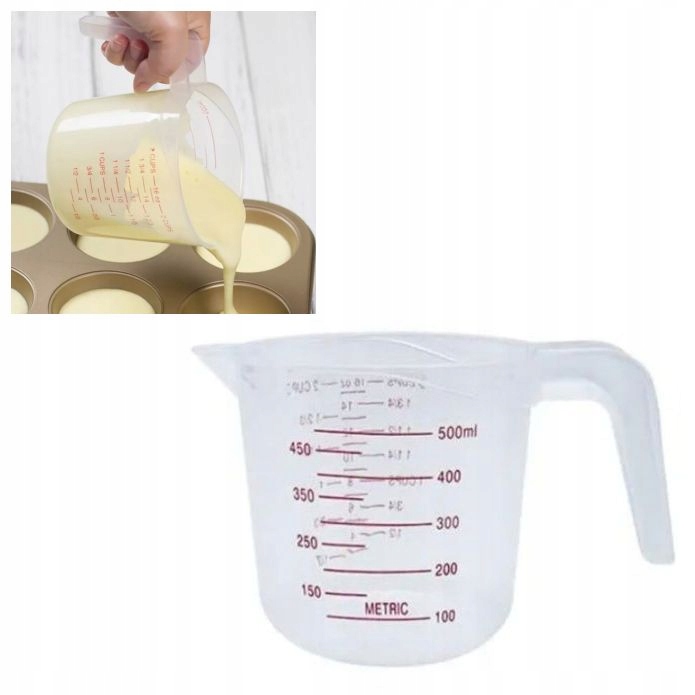 

Miarka Kuchenna 500ml 0,5l Kubek Z Podziałką