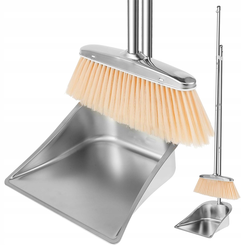 Metla a lopatka s přívěskem, úspora místa, domácí sada