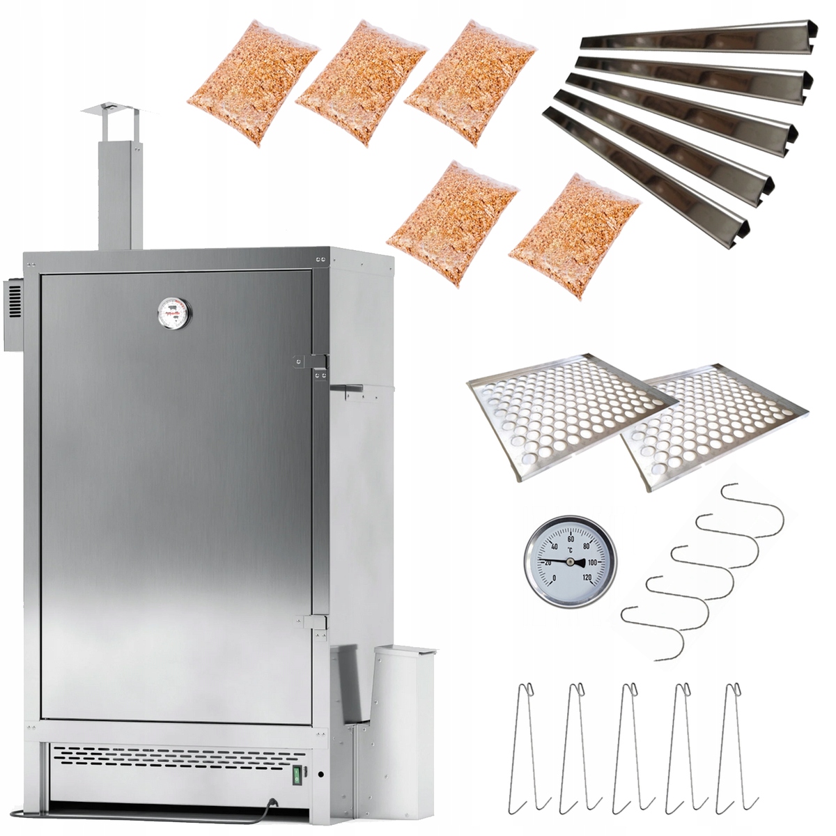 Elektrická udírna Automatická Izolace Bbq 150C Digitální 140L