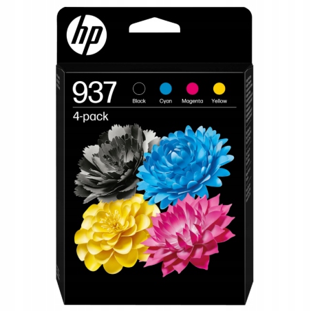 4x org. Hp 937 Cmyk do Hp 9110 9120 9130 9720 9730 6C400NE