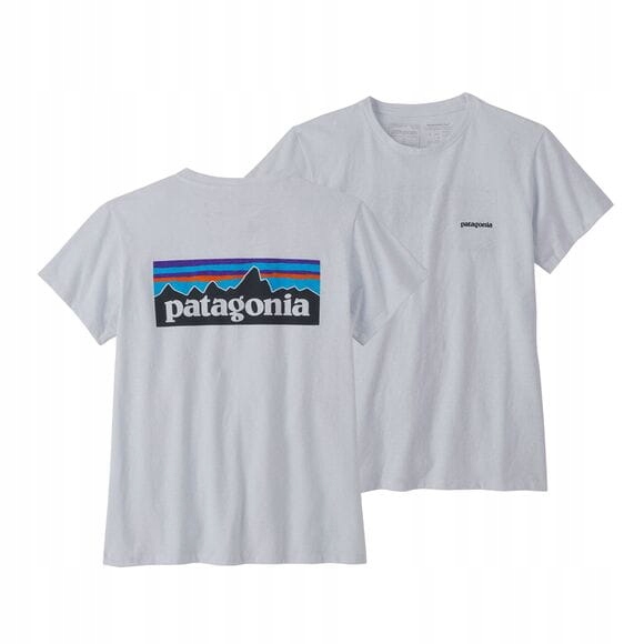 Koszulka damska Patagonia P-6 Logo Responsibili-Tee White [Rozmiar XL]