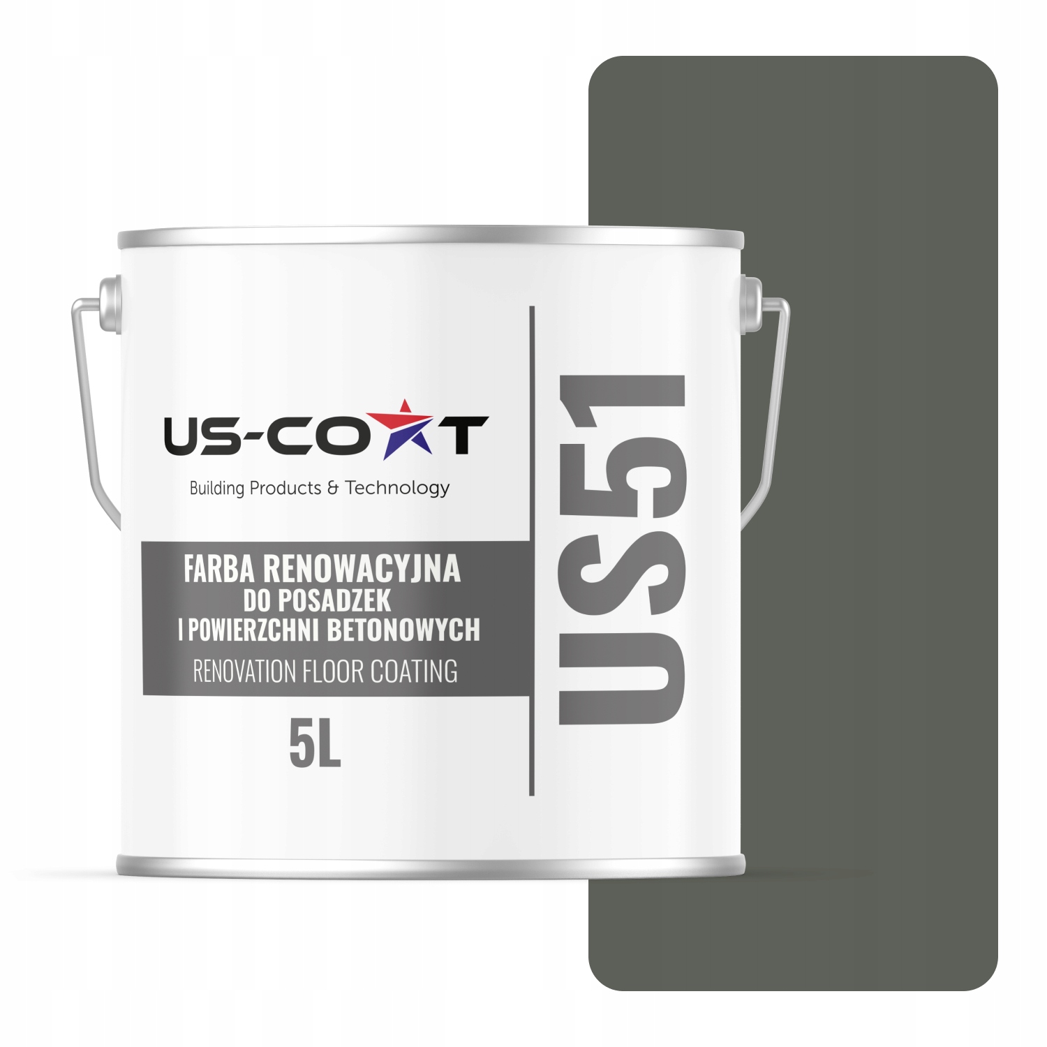 Farba Na Renováciu Betónových Podláh Garáže Šedozelená RAL7009 Lesk 5 L