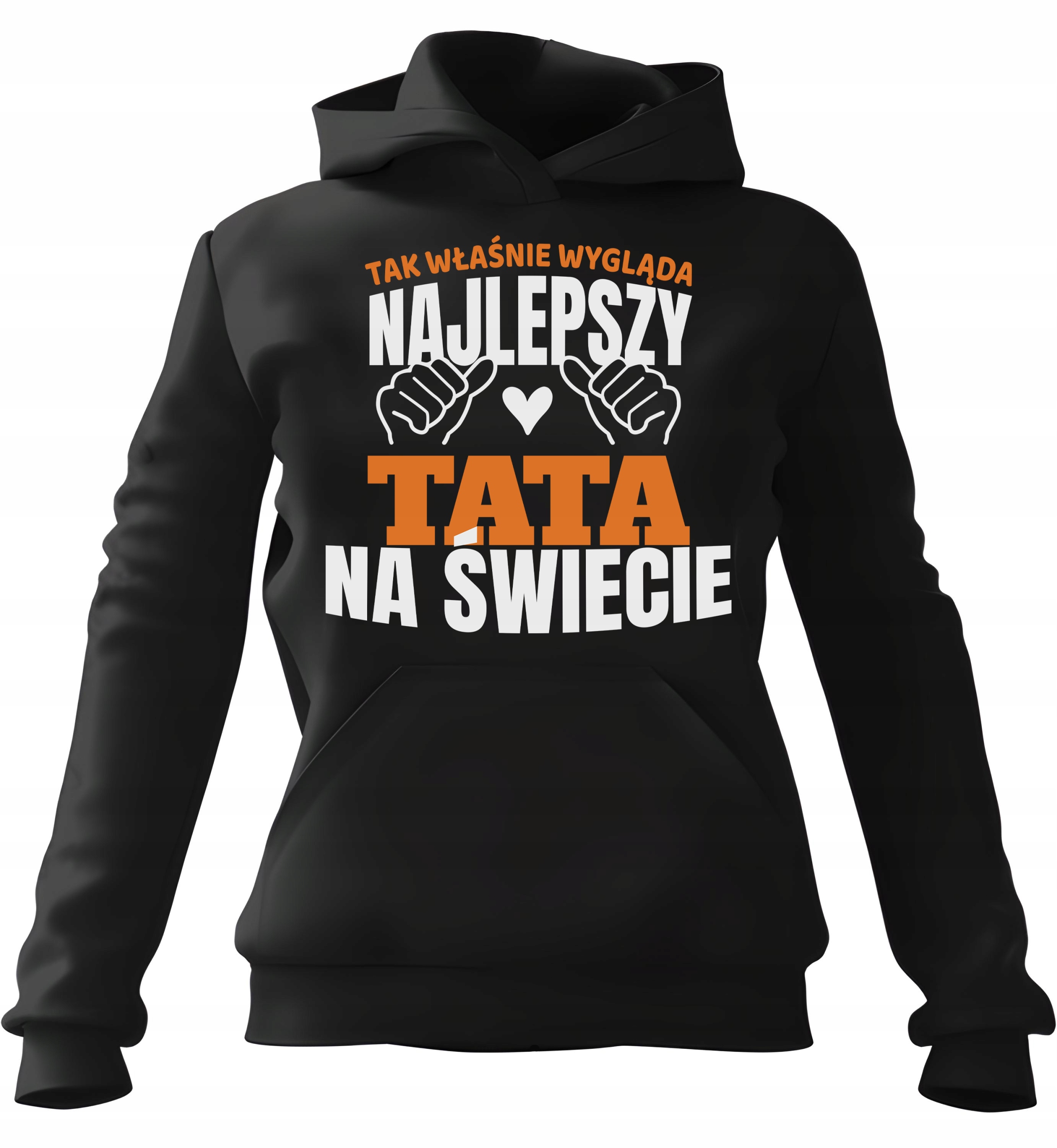 pánská mikina s kapucí Tak vypadá Nejlepší táta Černá 3XL Dárek pro mého pána