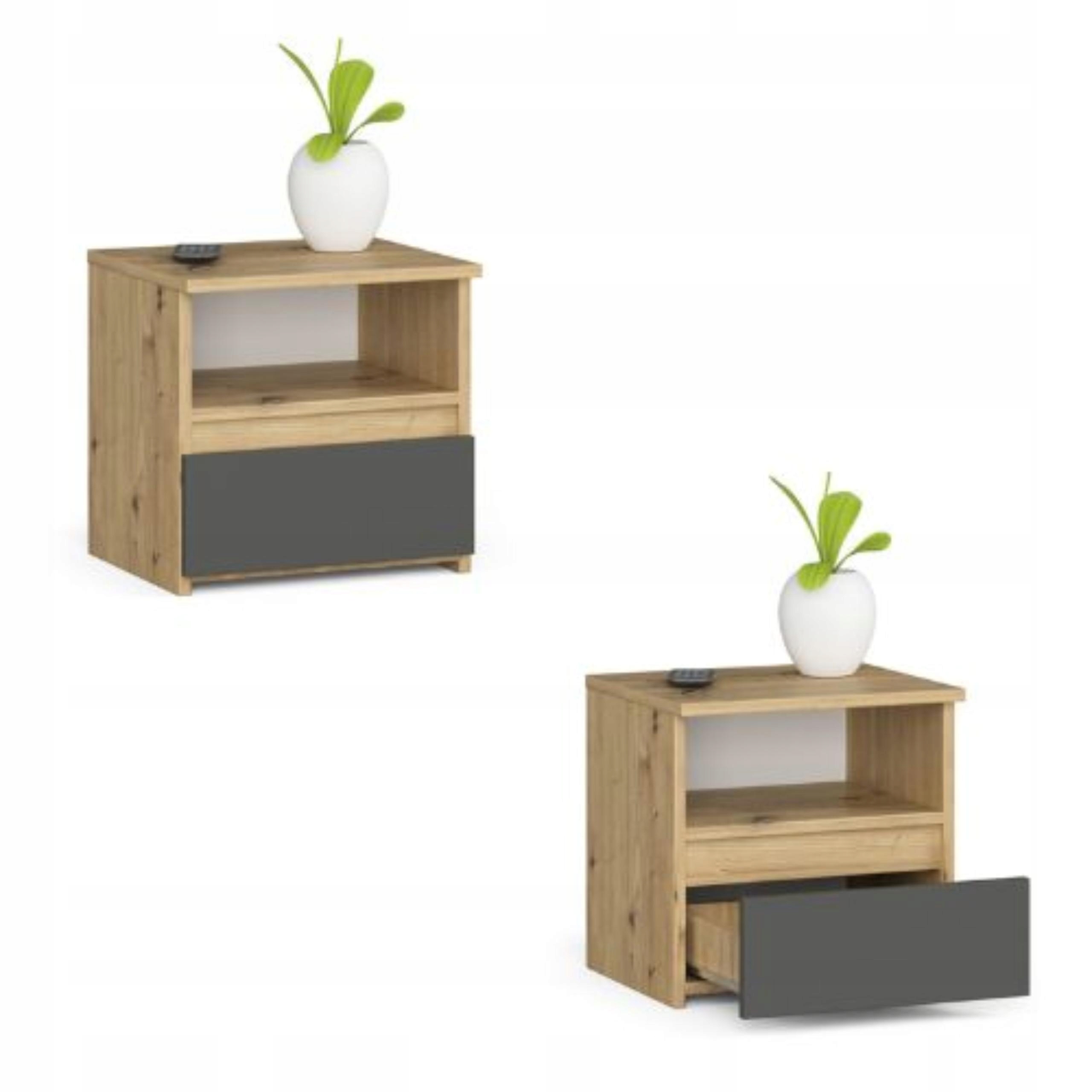 Noční stolek CL1 antracit- grafit stolek 40 cm Akd