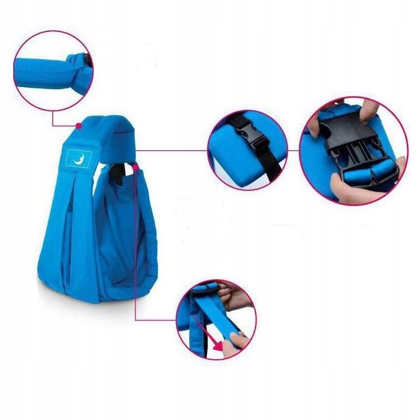 Chusta ergonomiczna do noszenia dziecka- czarna Rozmiar M