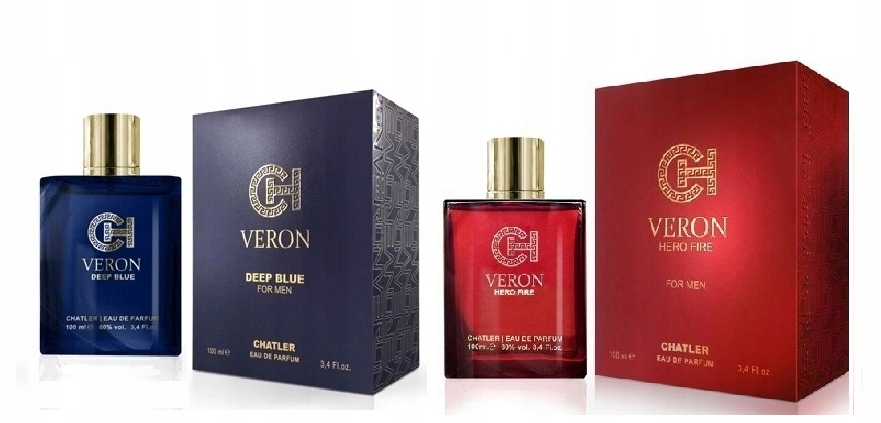 Chatler Veron Hero Fire Deep Blue 2x100 ml Edp Men Set