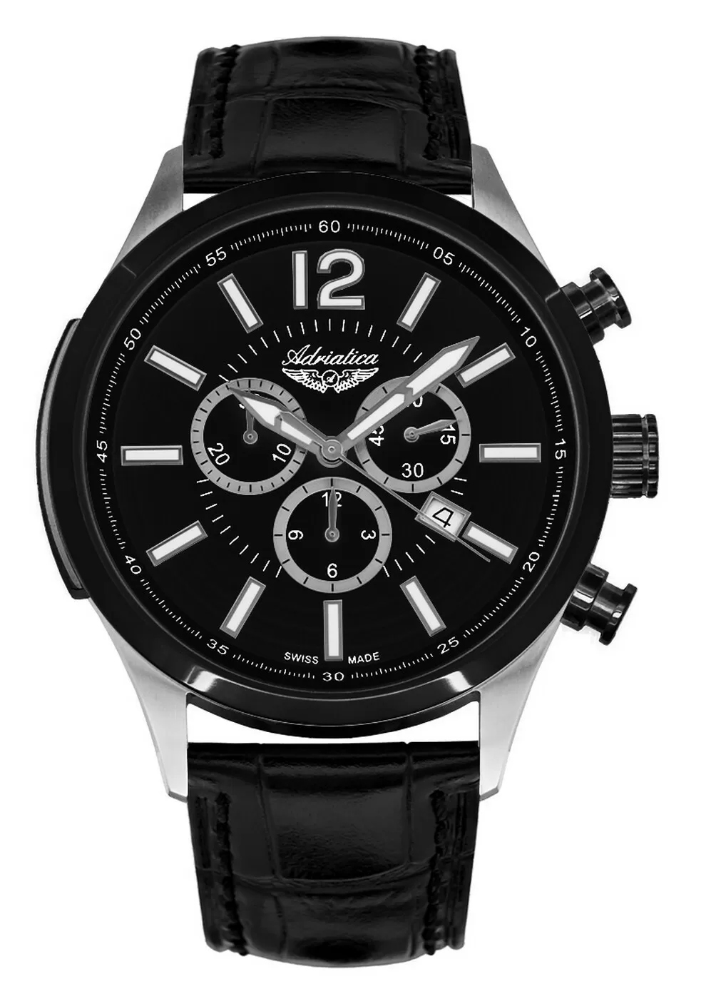 Pánské Hodinky Adriatica na řemínku A8188.Y254CH Chronograf Swiss Made