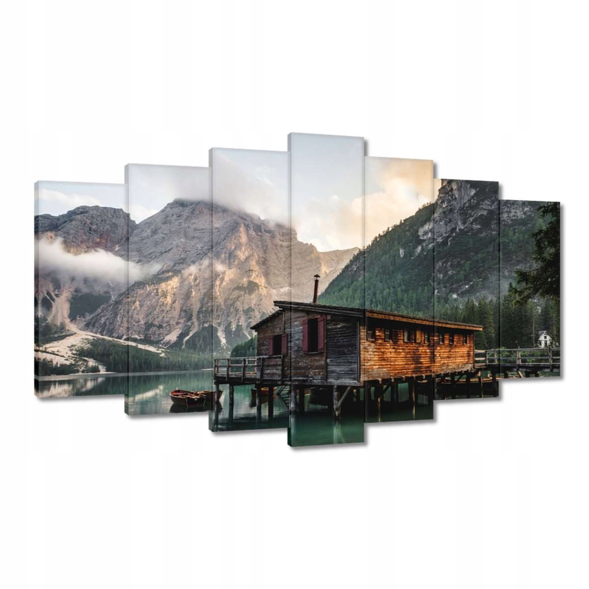 Obrazy 140x80 Horský přístav, lodě