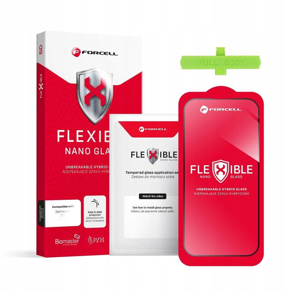 Szkło Hybrydowe Do Samsung A57 5G Forcell Flexible 5D Czarne