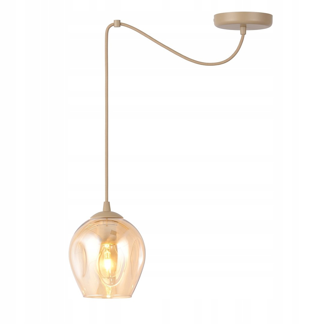 Emibig Level závěsná lampa pavouk skleněná medová 1xE27 15W
