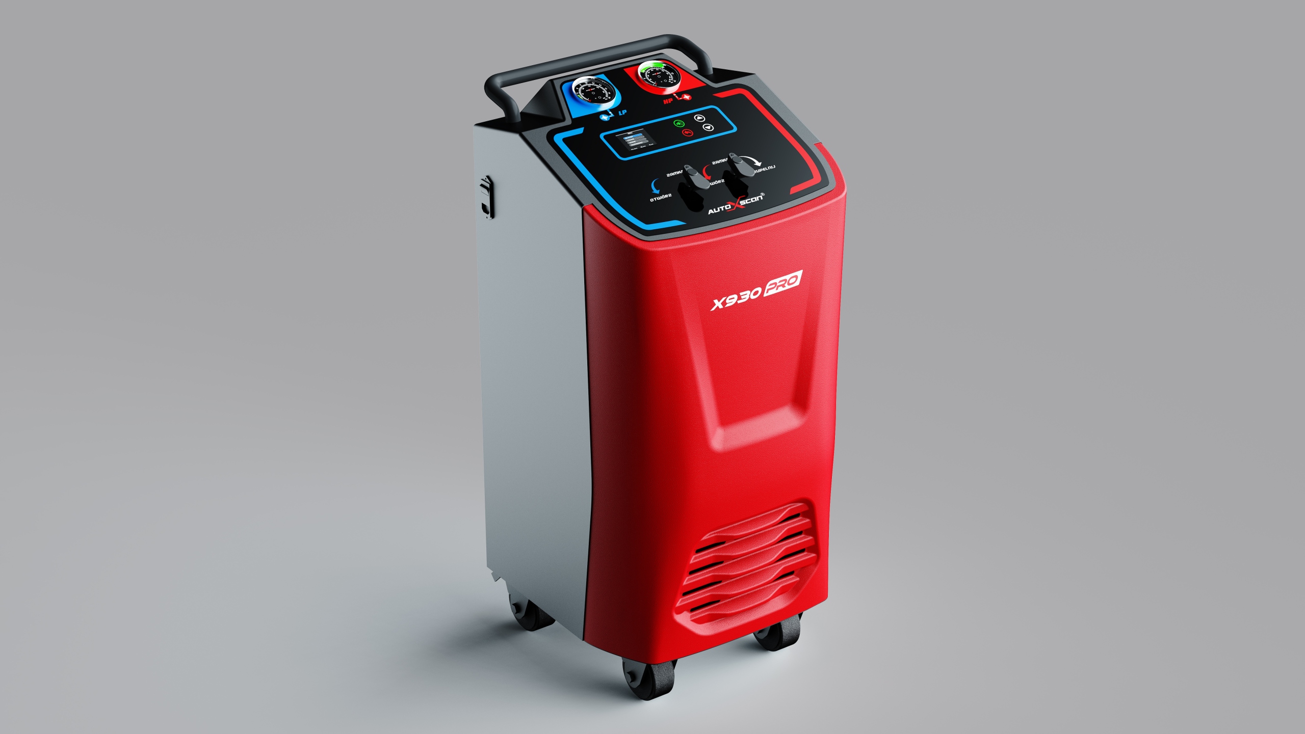 STACJA SERWIS KLIMATYZACJI BADANIE SZCZELNOŚCI ORINGI AUTOXSCAN X930PRO Tryb pracy półautomatyczny