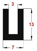 USZCZELKA NA RANT KRAWĘDŹ KRAWĘDZIOWA TYPU: U 3mm Marka inny