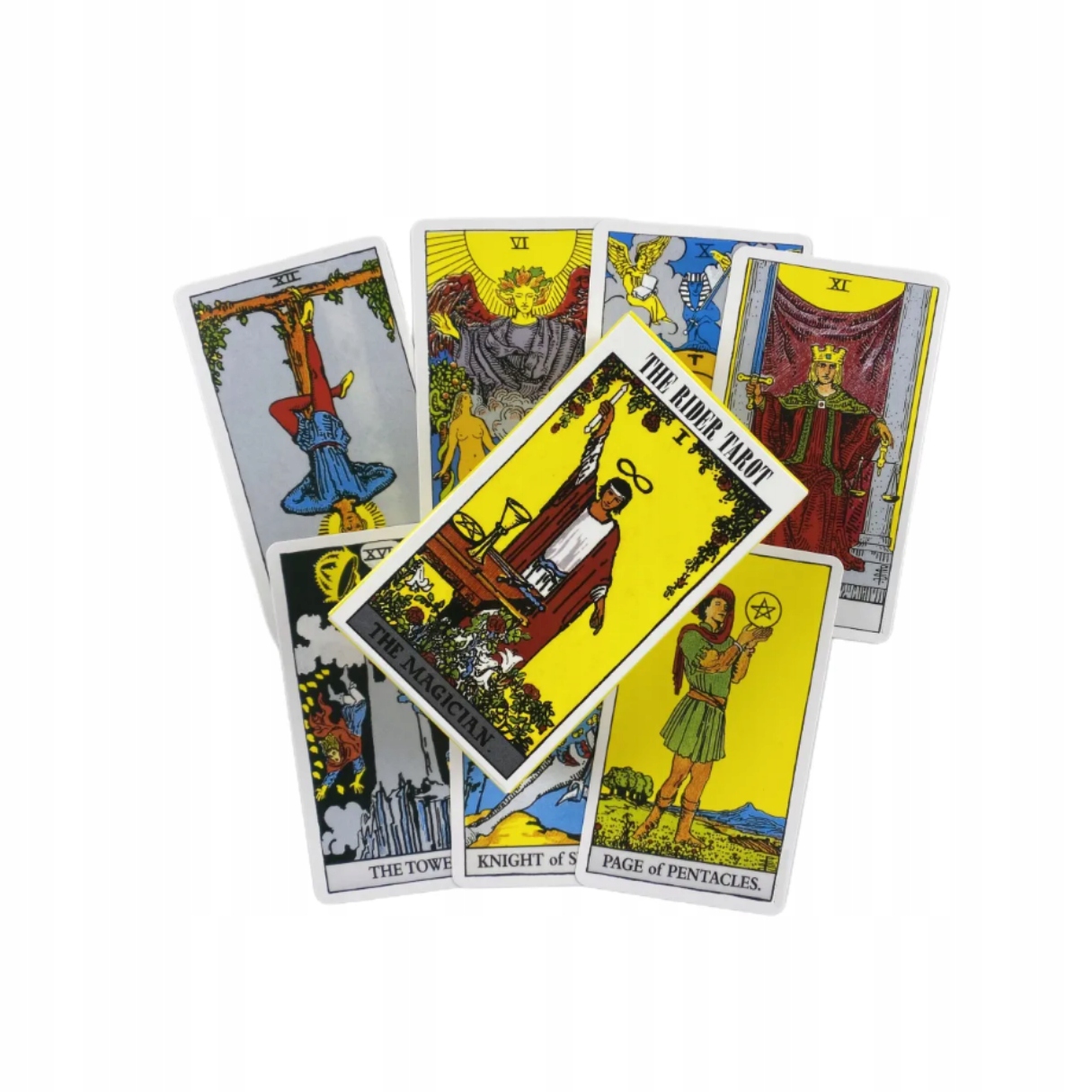 KOMPLETNY ZESTAW KLASYCZNYCH KART TAROTA THE RIDER TAROT KARTY WRÓŻBY 78szt Wiek gracza 5-7 lat 8-11 lat 12-14 lat 15-18 lat 18+