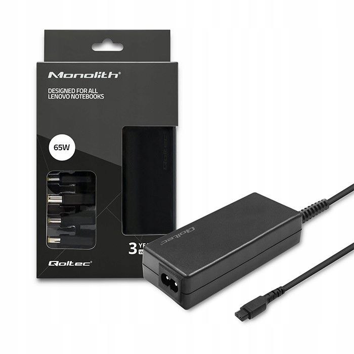 Zasilacz specjalizowany do Lenovo 65W 4 wtyczki |+kabel zasilający