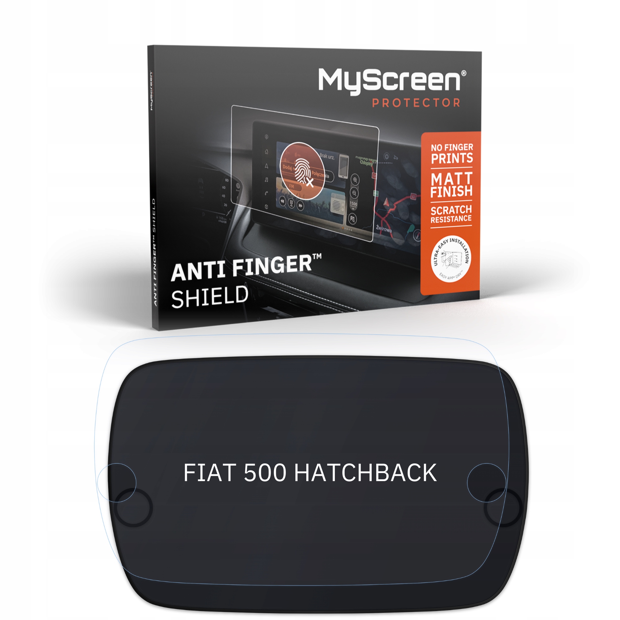 Fiat 500 Hatchback 2023 Front Centre Dashboard 01 * Matná fólie