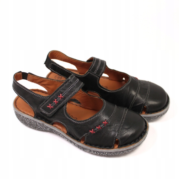 Sandály Loretta pohodlné LO6953-185 černé r36