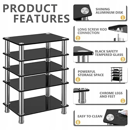 HiFi stojaki na sprzęt audio, szafka, półka AV, st Głębokość mebla 1 cm