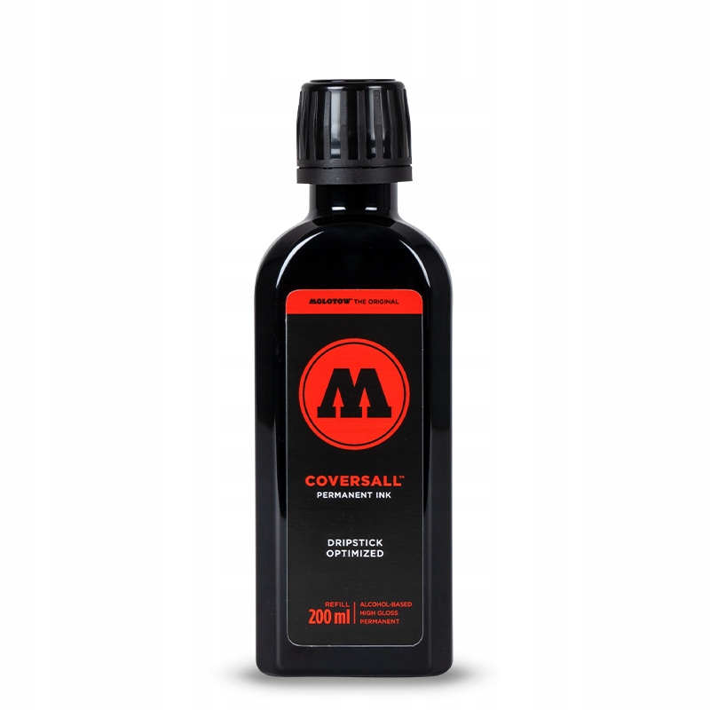 Tusz Permanentny Połysk - Molotow Coversall Dripstick - 200 ml - czarny