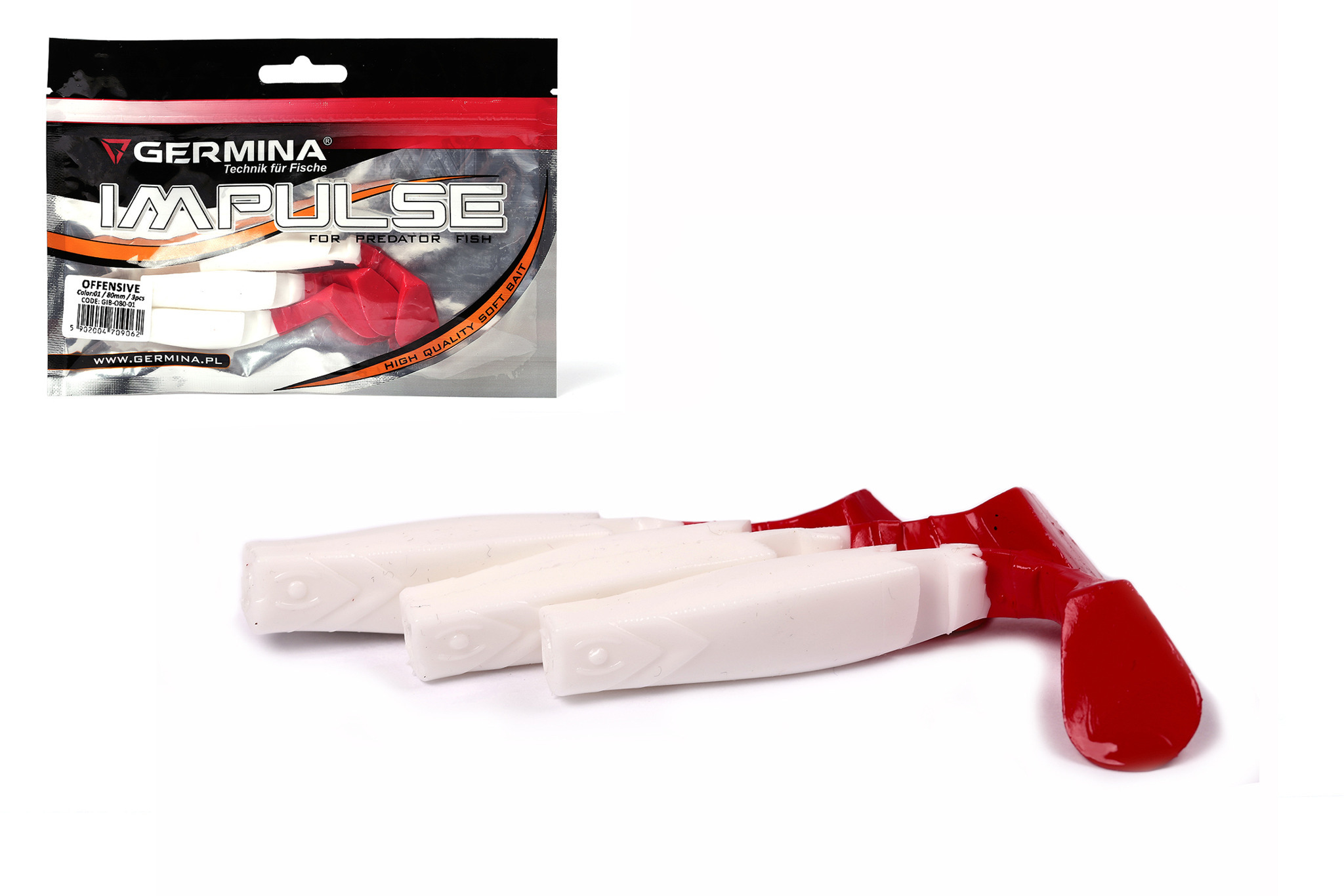 Zestaw 3 Gum Germina Impulse Offensive 80mm