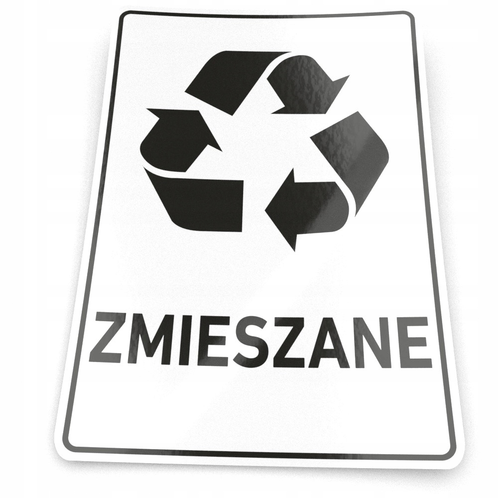 

Zmieszane- Naklejka na kosz segregacja śmieci 30cm