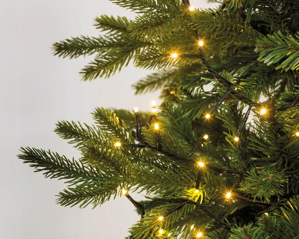 Lampki ciemne białe 1400microLED 18m gęste ozdobne Marka Kaemingk