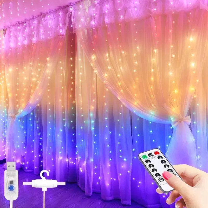 

Kurtyna Świetlna 3mx2,8m do okna Usb Multicolor