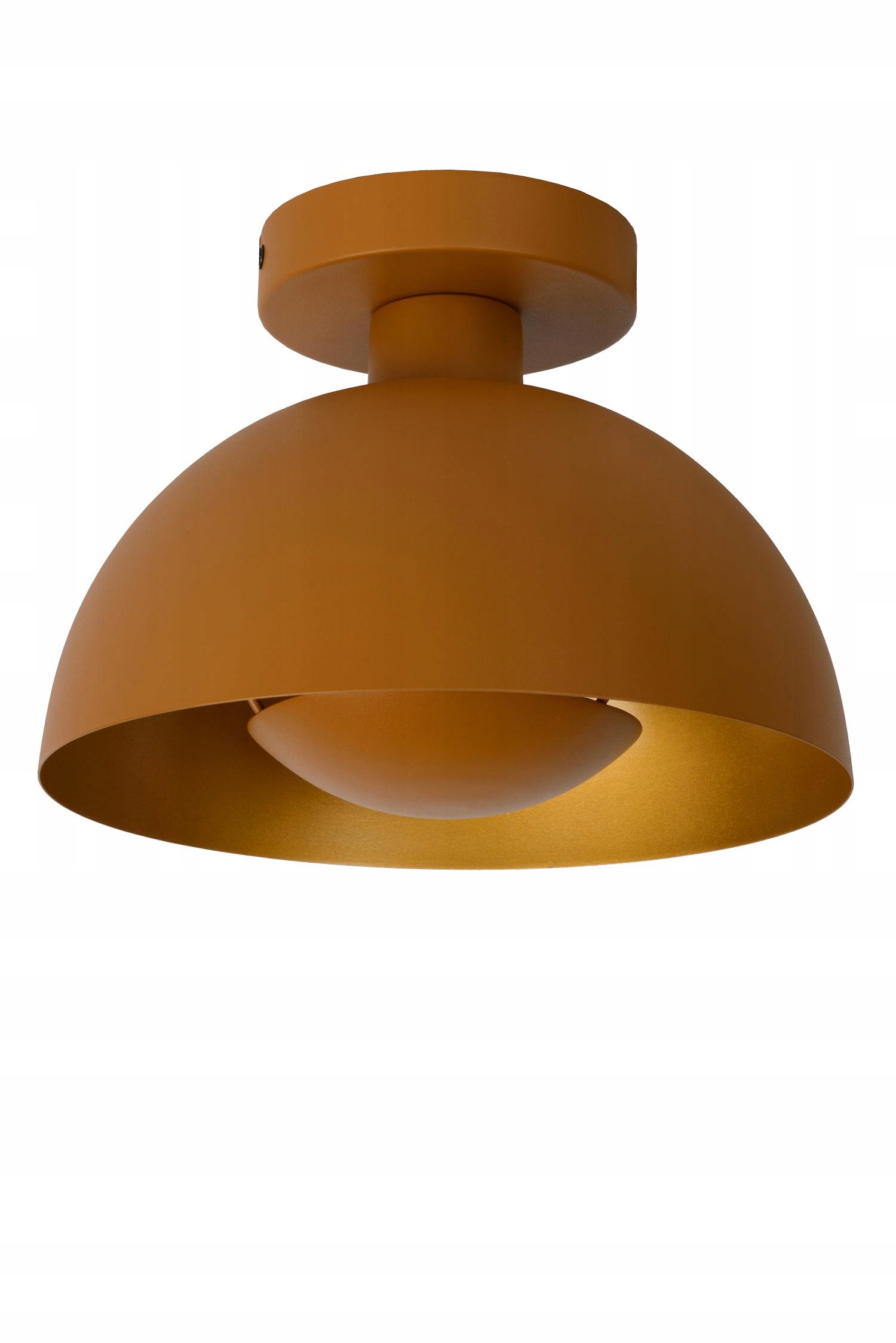 Stropná lampa okrúhla 25 cm žltá okrová do predsiene Lucide