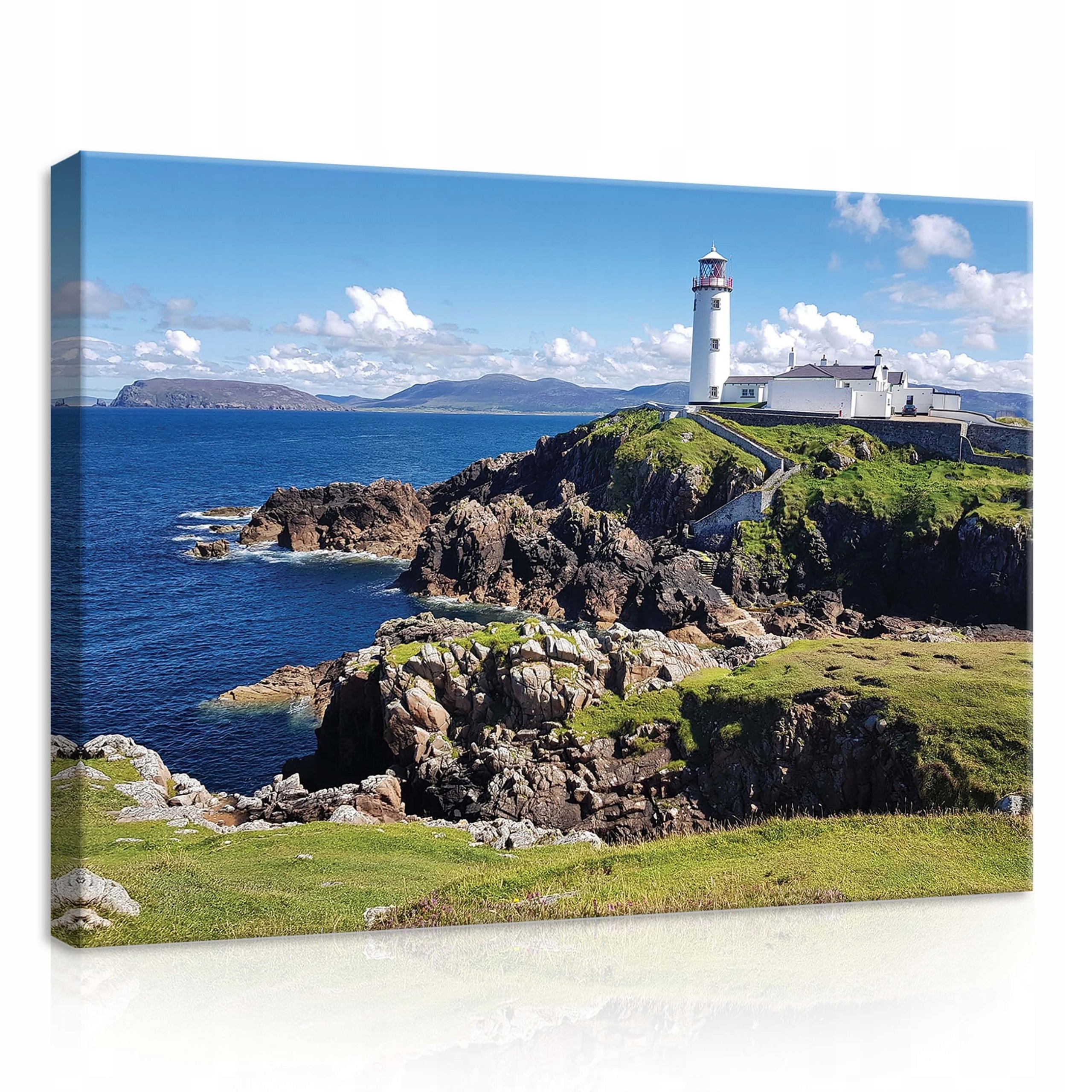 Obraz 70x50 Maják moře skály kopce nebe příroda klid