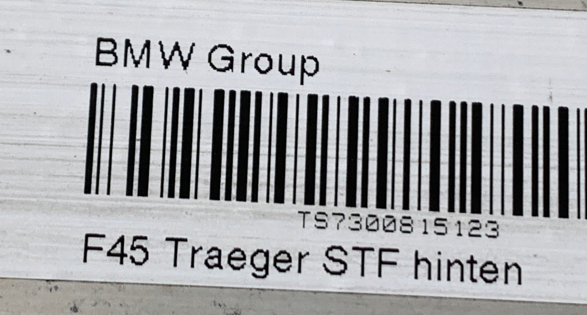bumper support rear part BMW 2 F45 7300815