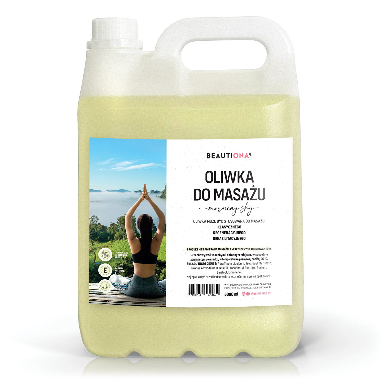 Masážní Olej Na Tělo A Obličej Morning Sky Hydratační Relaxační 5L