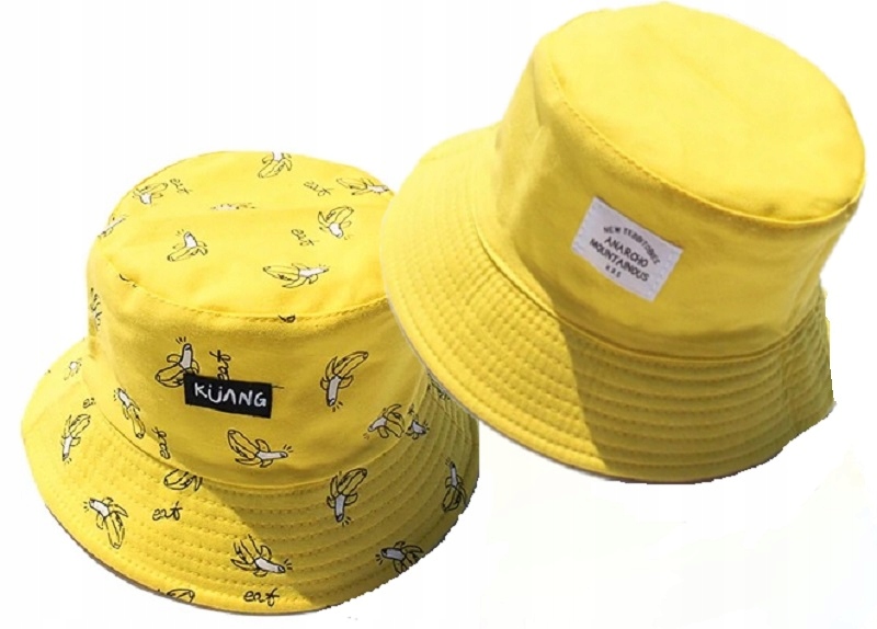 

Kapelusz Rybacki Dwustronny Bucket Hat Banan
