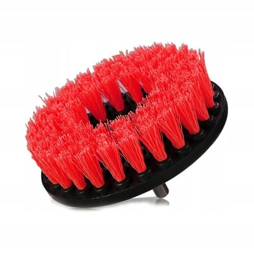 Chemical Guys Carpet Brush Heavy Duty Red - szczotka do prania tapicerki i
