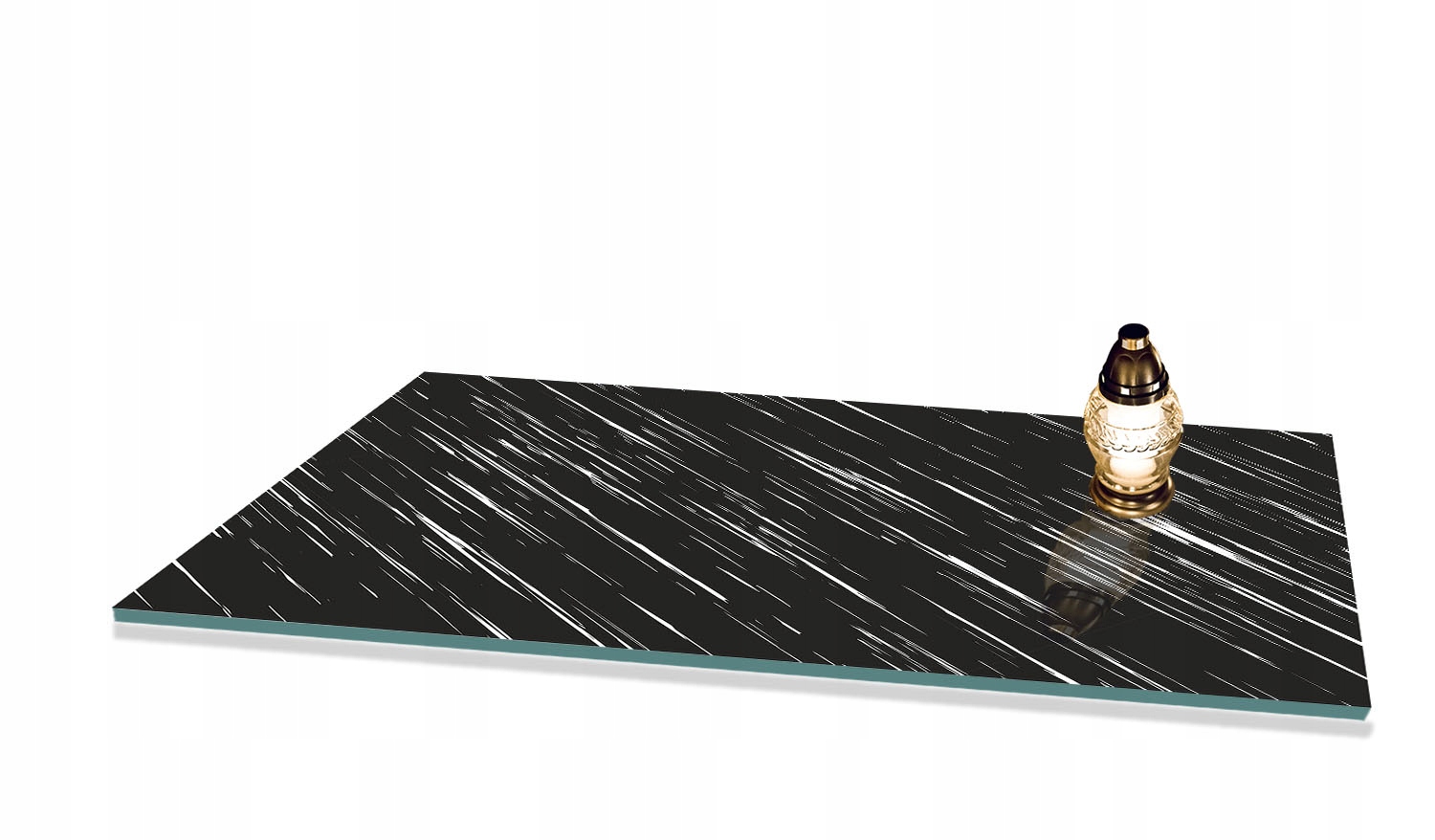 Podstavec na Zniče z tvrzeného skla na Hřbitov 80x52 cm gumové patky