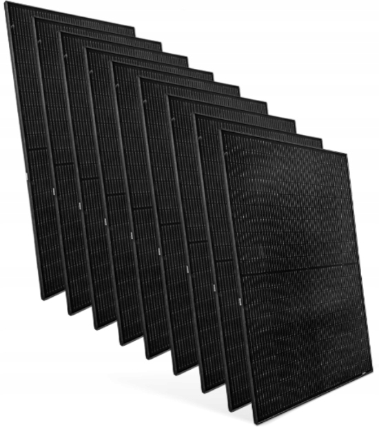 3,3kW - Набор 9 * 3.3 kW FullBlack фотоэлектрических панелей