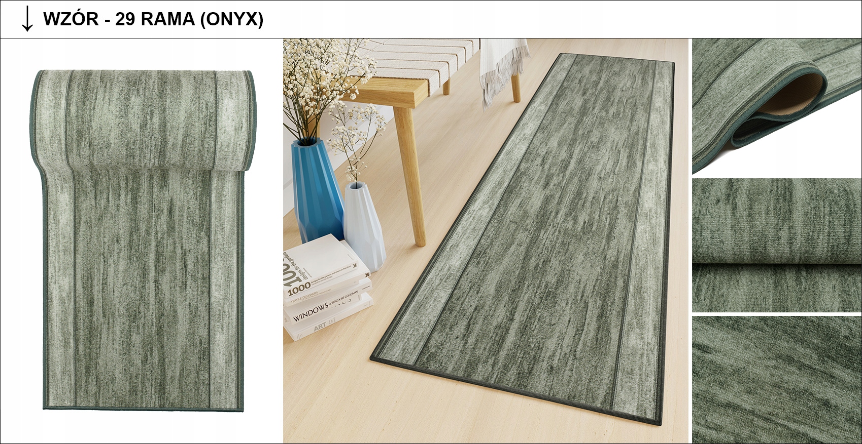 CHODNIK ANTYPOŚLIZGOWY 100CM OBSZYCIE GRATIS Długość 10 cm