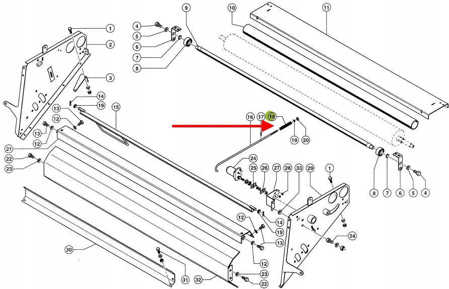 500110.0 Sprężyna dociskowa 2 x 13 x 110 Numer katalogowy części 500110.0