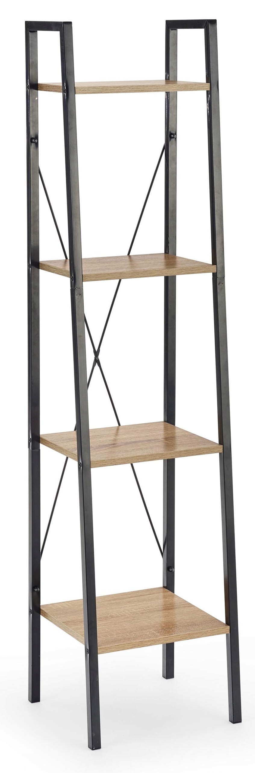 Regał metalowy NARVIK REG1 czarny dąb sonoma Halma