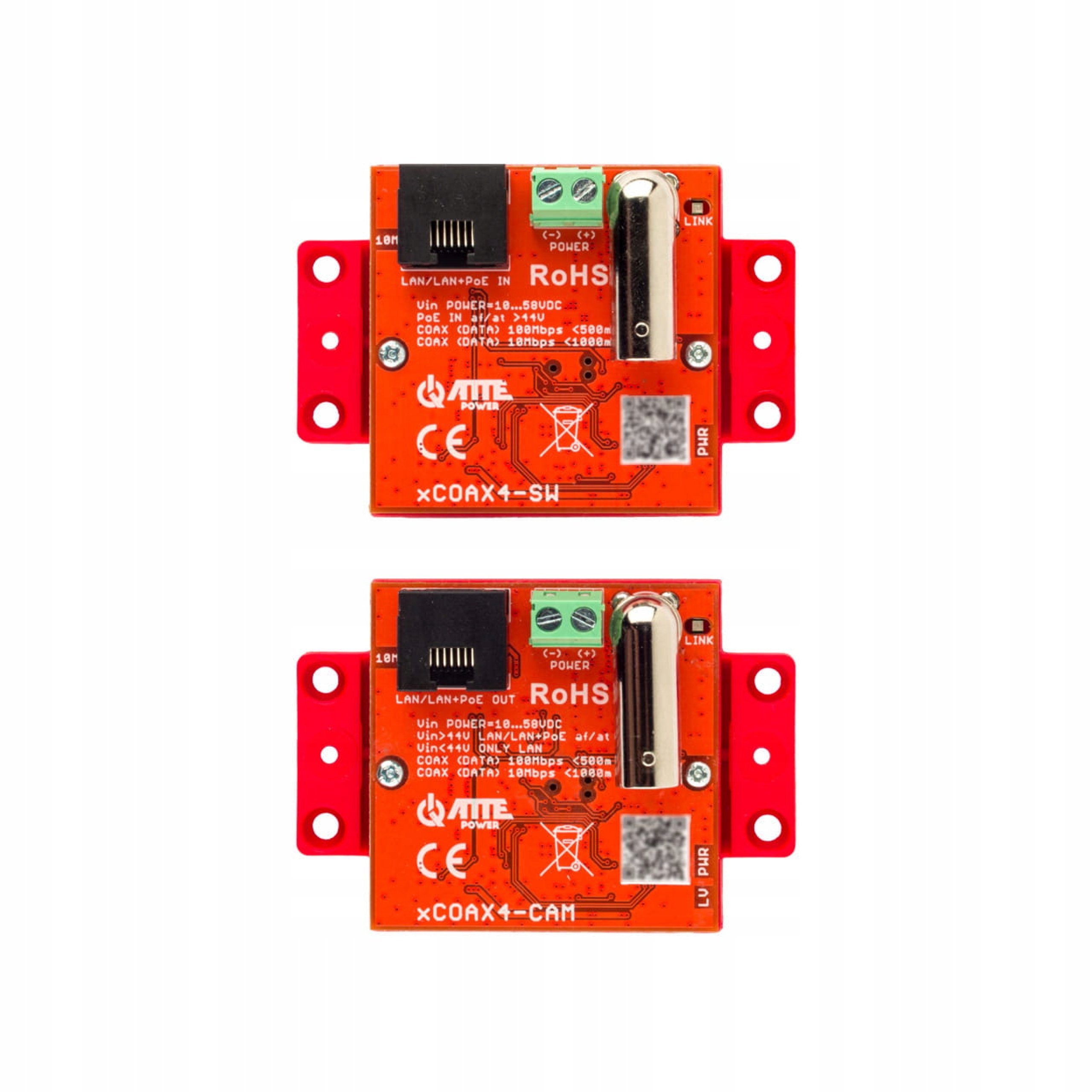 xCOAX4-SET Sada aktivních převodníků pro přenos Ethernetu a PoE