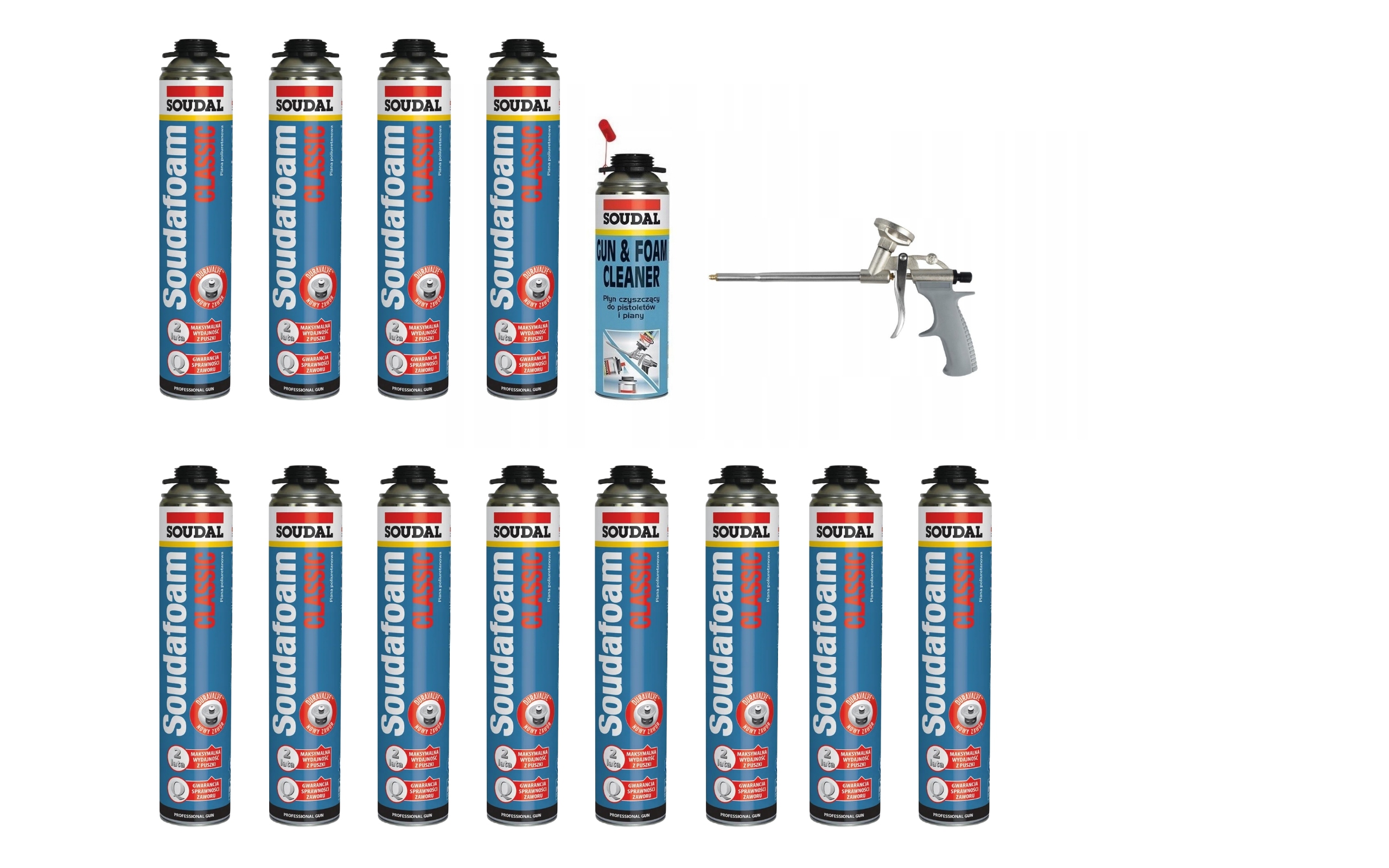 Soudal Pěna 114091 Soudafoam Classic 750 ml 12 ks čistič pistole