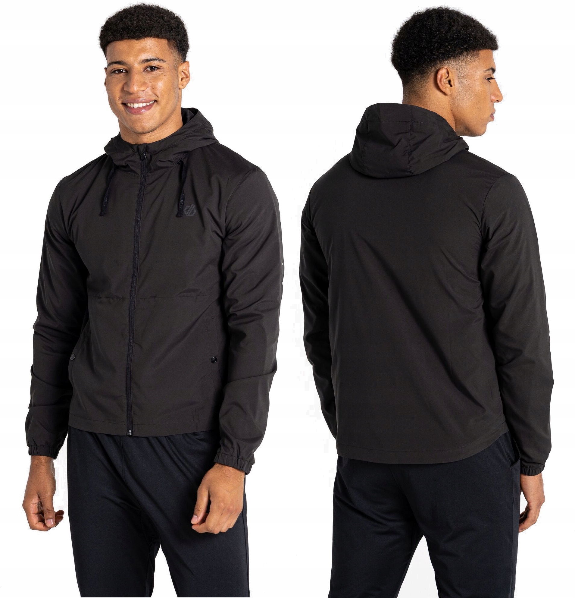 Męska kurtka przeciwdeszczowa z kapturem Dare2B DMN417 czarny XXL