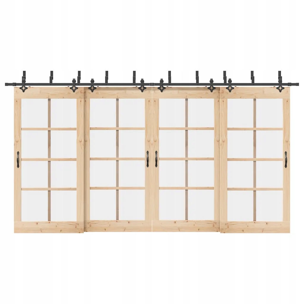 Sada příslušenství pro posuvné dveře 427 cm ocelová černá 3295756