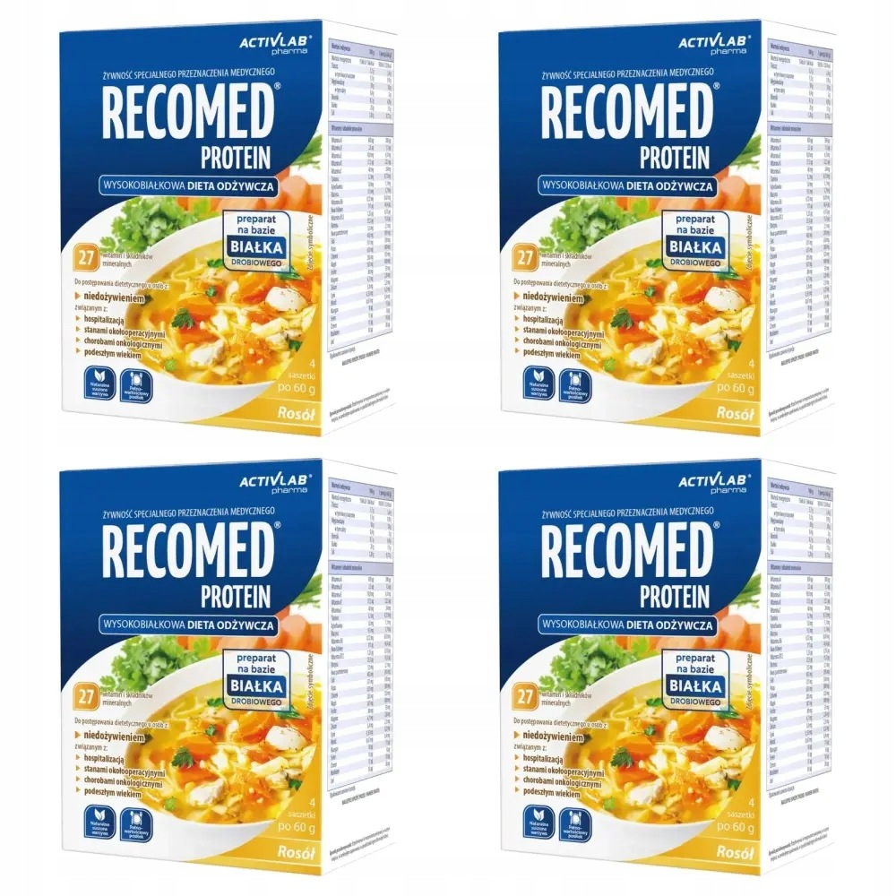4x RecoMed Protein Rosół, 4 x 60 g
