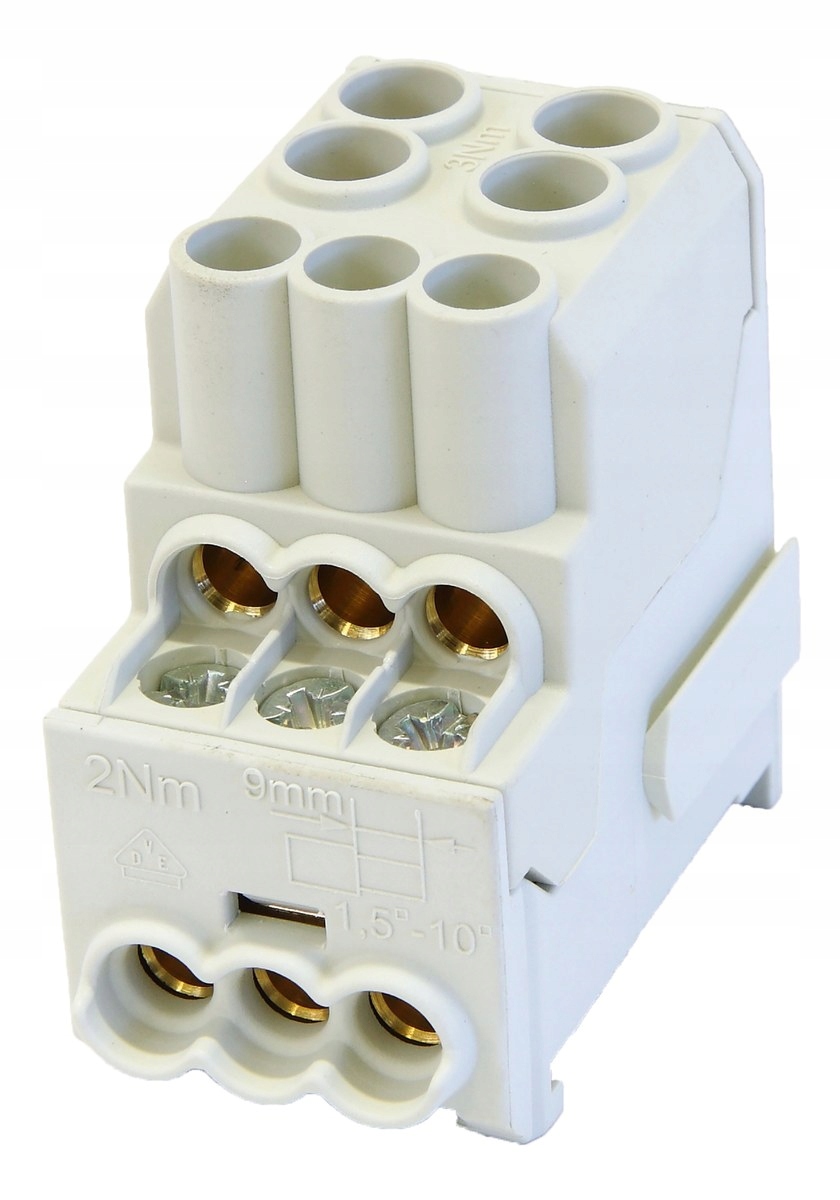 Sdb 100 Blok rozdzielczy dystrybucyjny Al/Cu 80010 Simblock szary 10szt
