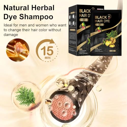 Šampon Na Barvení Vlasů 3V1 Black Hair Dye Shampoo 3V1 na vlasy