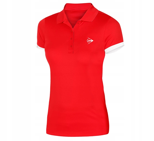 KOSZULKA DUNLOP CLUB POLO WOMEN 15 RED M