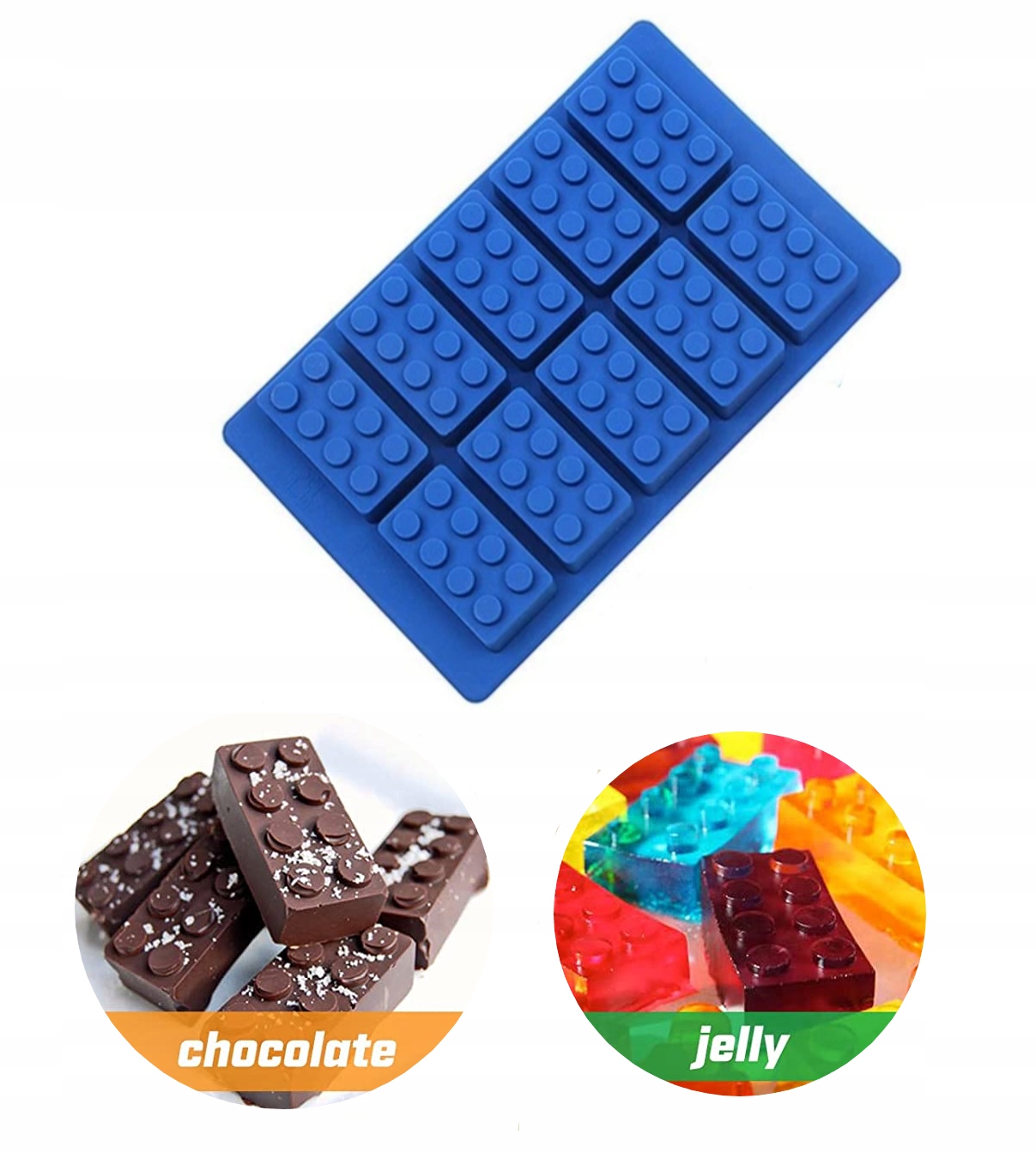 

Forma Do czekolady Pralinek Żelków Klocki Lego
