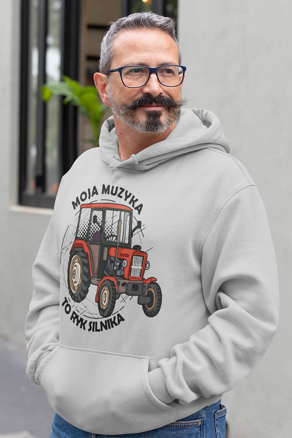 BLUZA MOJA MUZYKA TO RYK KLASYKA TRAKTOR CIĄGNIK Rozmiar one size