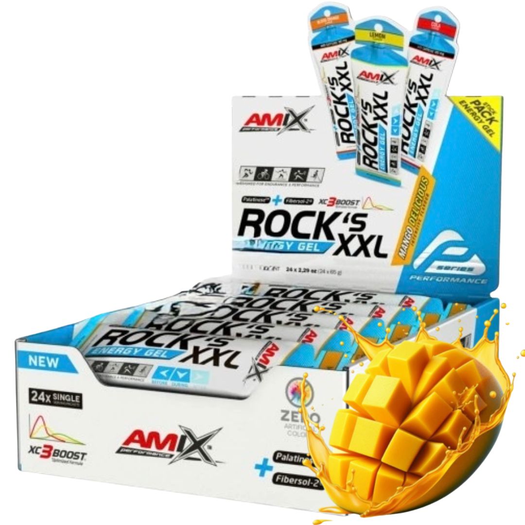 Amix Rocks Energy Gel XXL 65 ml příchuť mango energetický gel ironmen uhlí