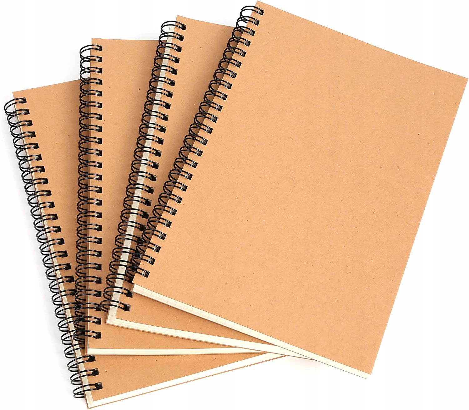 ZESTAW NOTATNIKÓW SPIRALNYCH A5 80 g/m² 4 SZTUKI Stan opakowania oryginalne