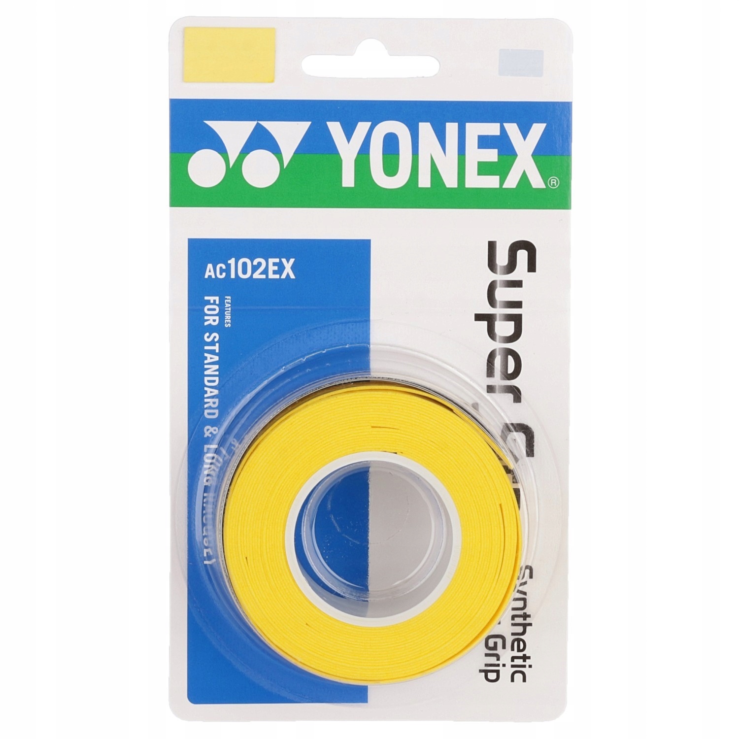 Owijka Yonex badminton tenis squash AC102 Ex Grap żółta 3 szt.